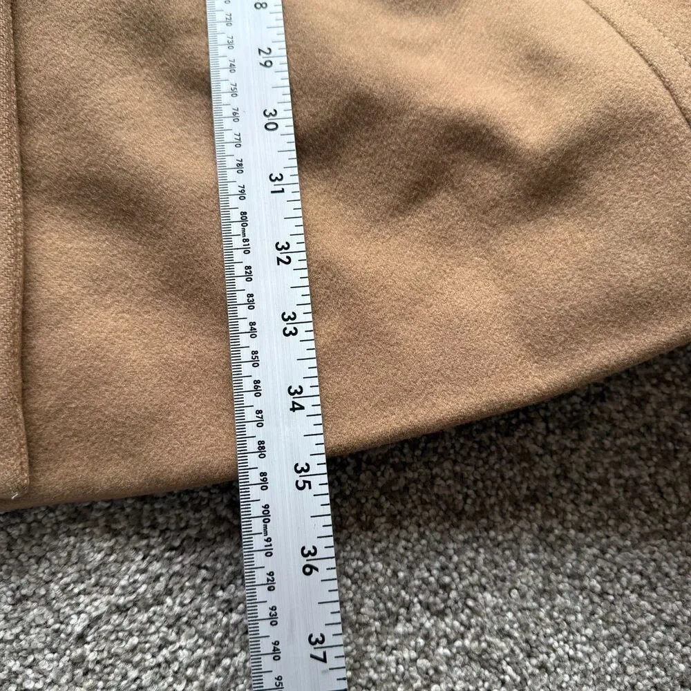 J. CREW MERCANTILE WOMENS SIZE XS TAN CITY COAT ZIP WOOL BLEND NEUTRAL JACKET